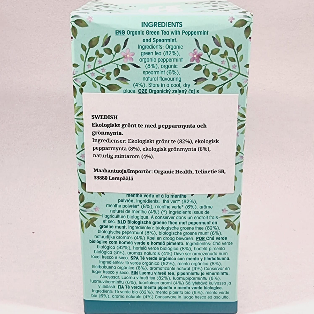Чай зеленый English Tea Shop "Mint Green tea" с мятой 20 пакетиков (из Финляндии)