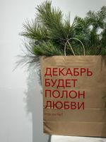 Композиция из хвои в крафт пакете
