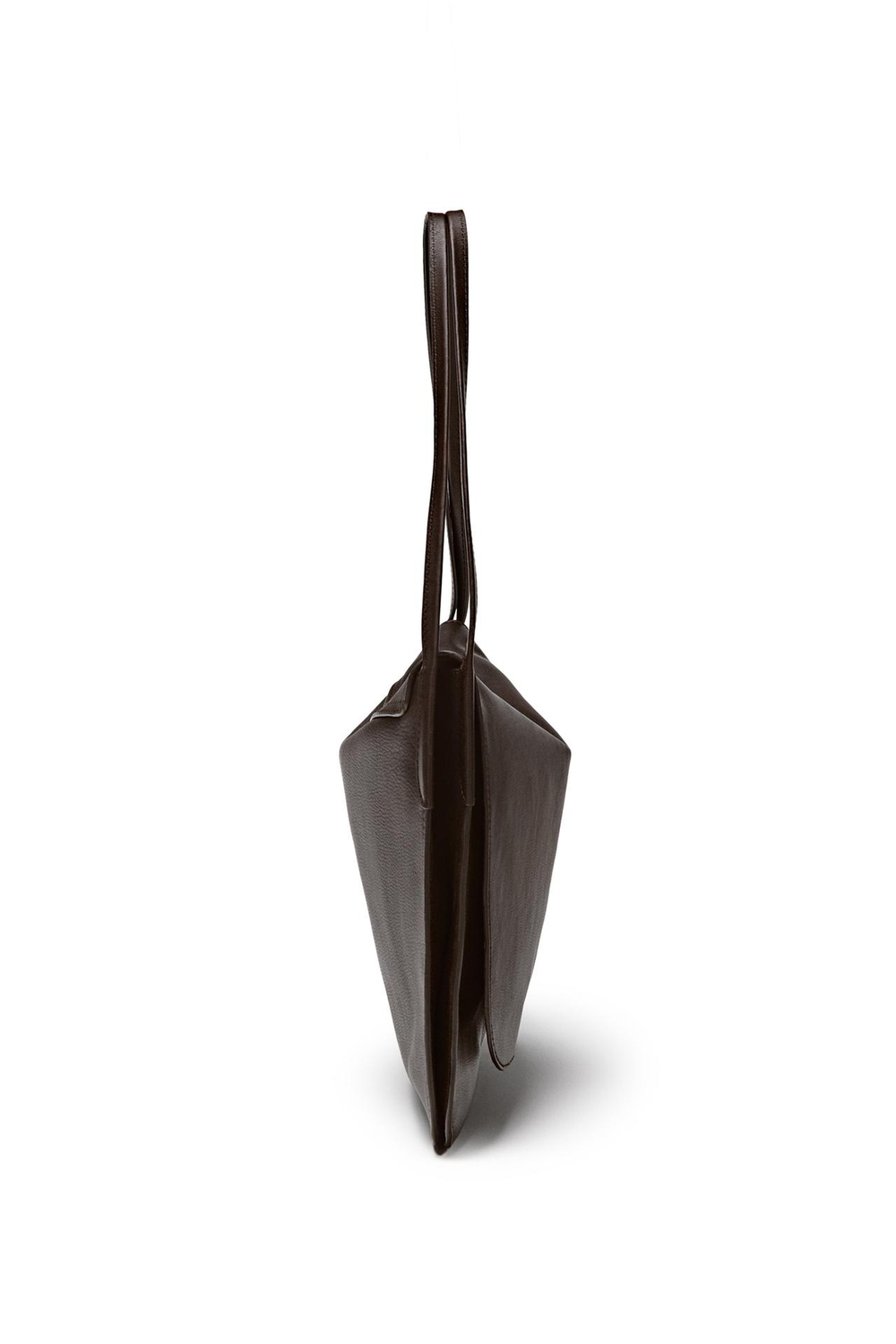 Massimo Dutti Маленькая сумка из кожи наппа - Limited Edition, шоколадно-коричневый