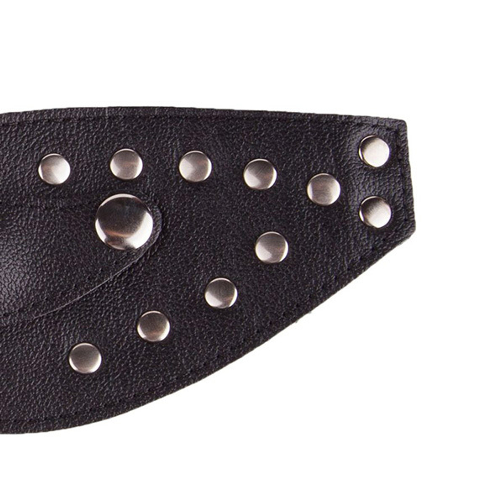 Черная кожаная маска со съёмными шорами Sitabella BDSM Accessories 3080-1