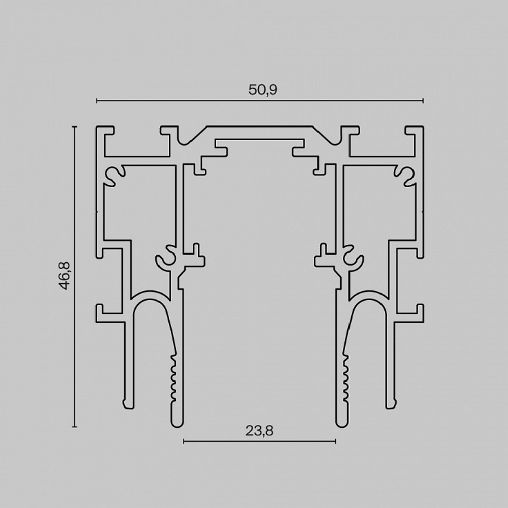 Трек встраиваемый Maytoni Technical Busbar trunkings Exility TRX034-SCCL-422B
