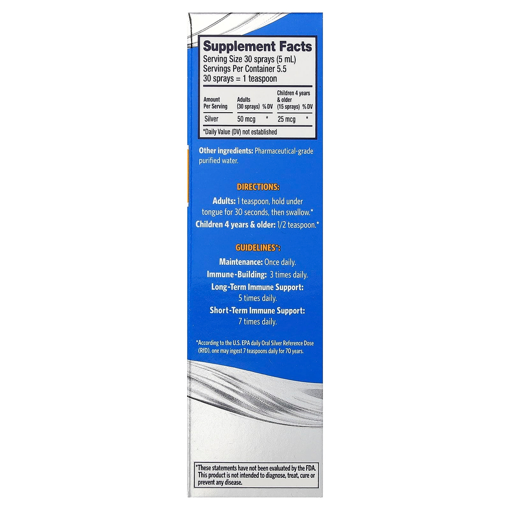 Sovereign Silver, Bio-Active Silver Hydrosol™, мелкодисперсный спрей, 10 част./млн, 29 мл (1 жидк. унция)