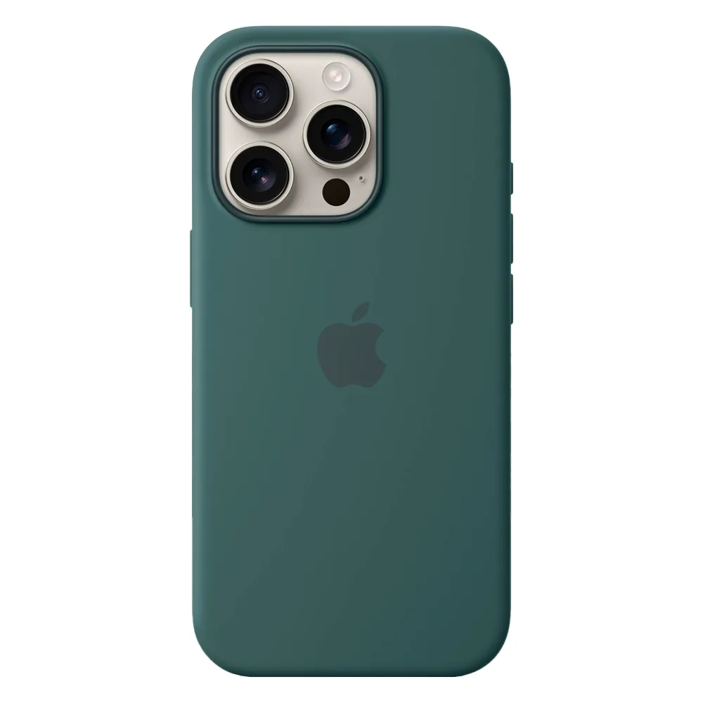Силиконовый чехол с поддержкой MagSafe Apple Silicone Case для iPhone 16 Pro, Lake Green (Озерно-зеленый)