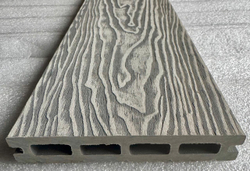 Террасная доска ДПК Бест декинг Лайт (Бест декинг (Best decking) Light)  Тиснение/широкий вельвет цвет: Серый