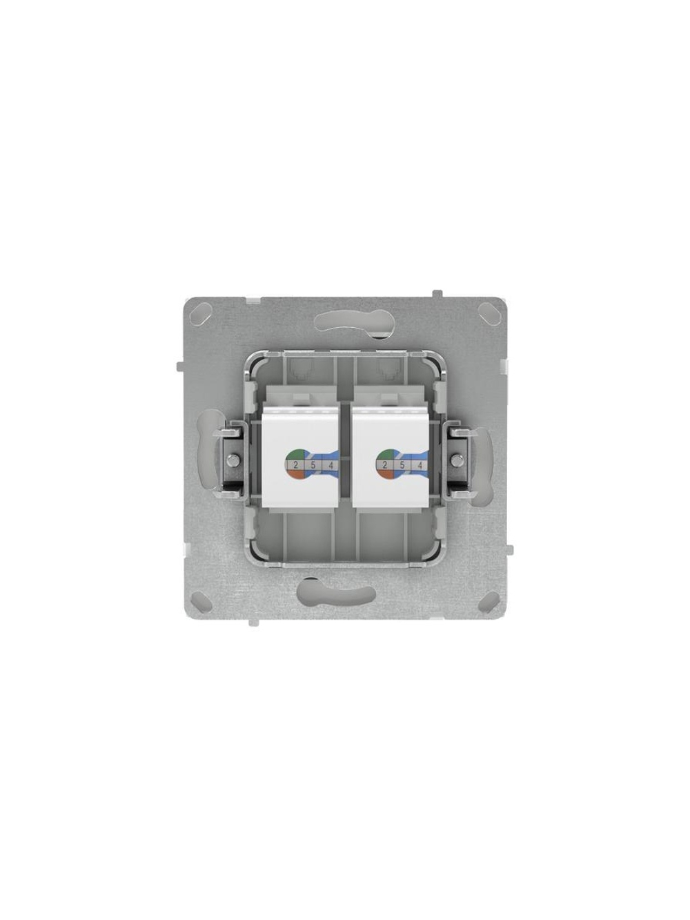 Розетка компьютерная 2-м KANT RJ45 кат.5E без шторки бел. магнолия DKC 7000664