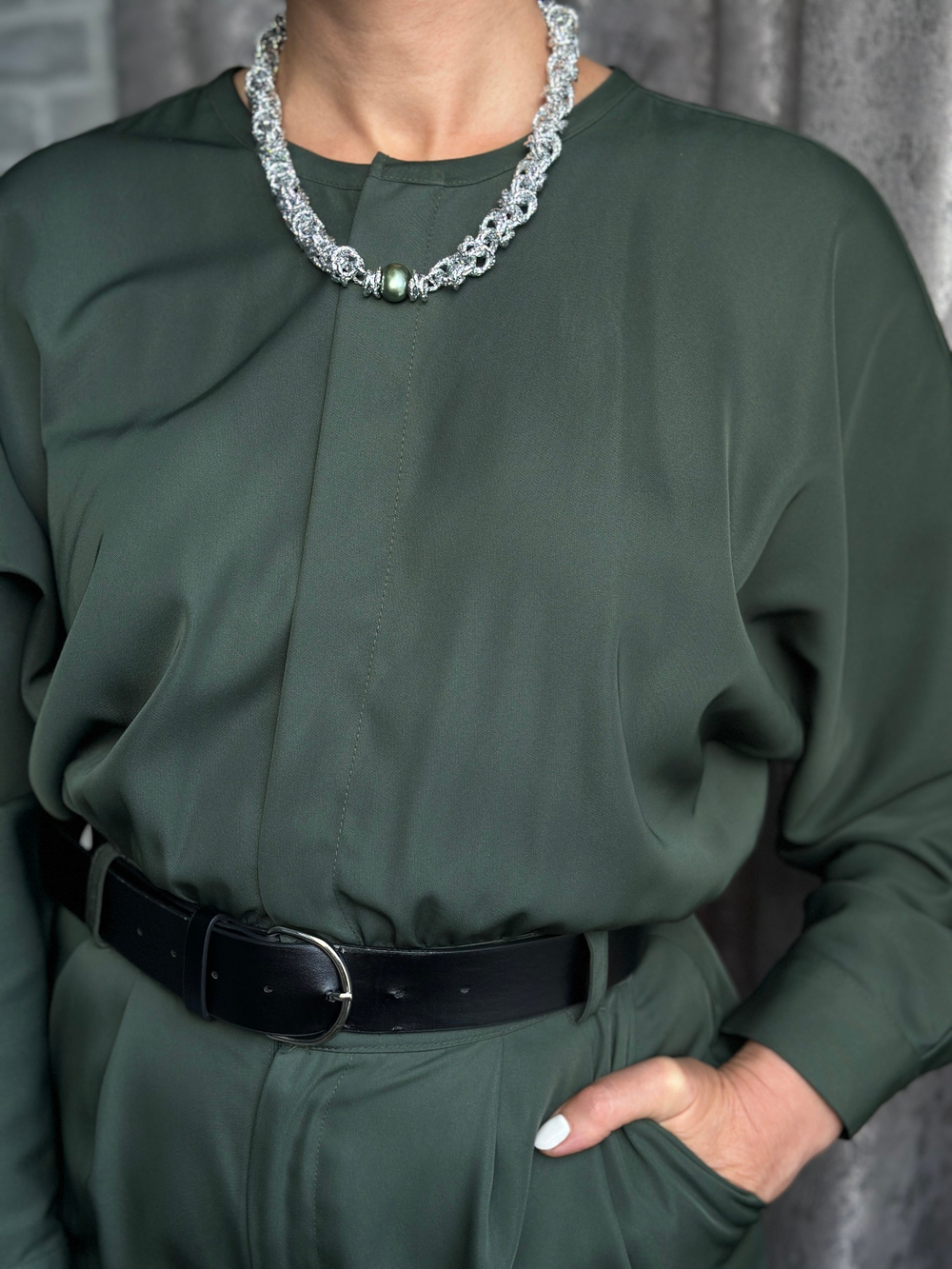 HMG 1131 S/Green Колье  Византия арт.1657