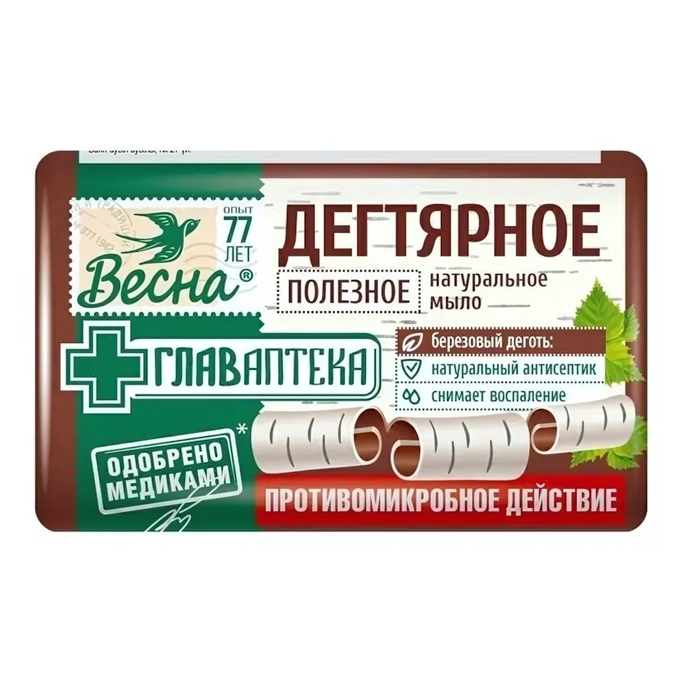 Мыло туалетное ВЕСНА Дегтярное 280 гр