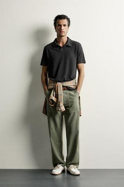 ПОЛО REGULAR FIT ИЗ ЛЬНА И ХЛОПКА — ZARA