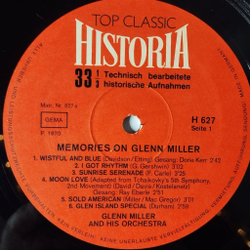 Винтажная виниловая пластинка LP Memories On Glenn Miller (Germany 1970) In The Mood