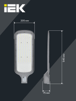 Светильник LED консольный ДКУ 1012-150Ш 5000К IP65 серый IEK