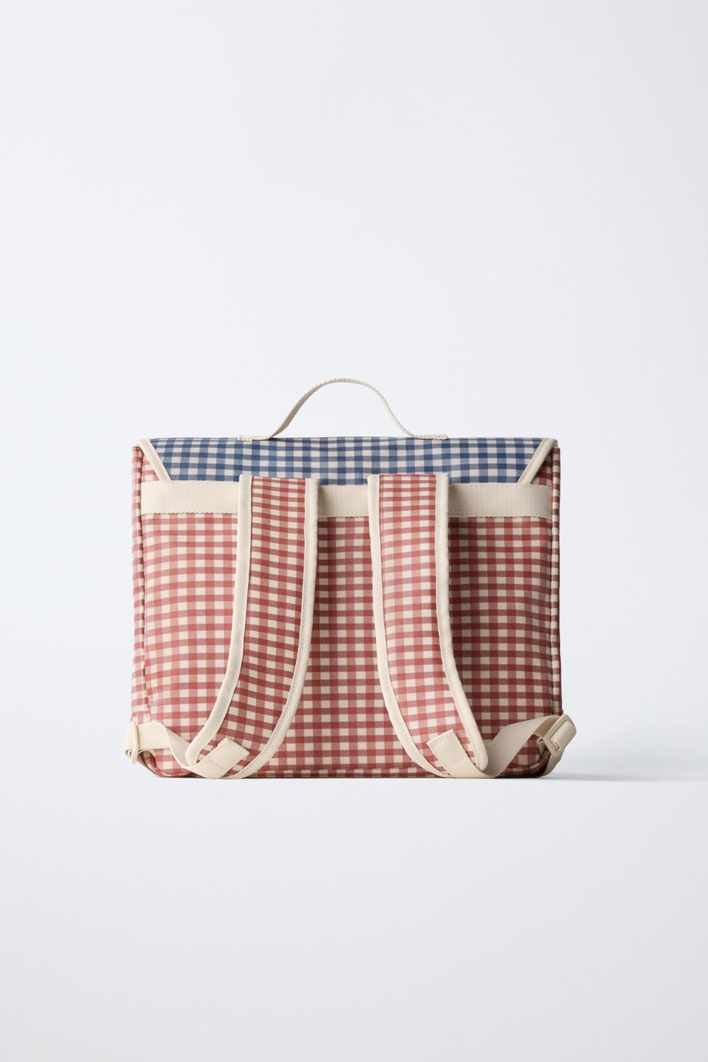 ZARA РЮКЗАК-ПОРТФЕЛЬ В КЛЕТКУ ВИШИ, РАЗНОЦВЕТНЫЙ
