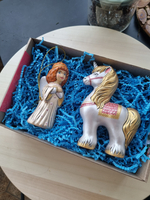 Ангел ёлочная игрушка из фарфора