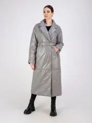 Пальто кожаное из натуральной кожи