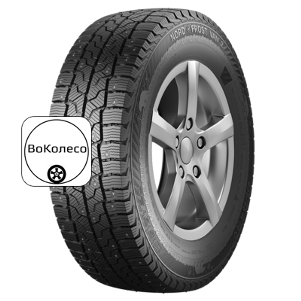 225/70R15C 112/110R Nord Frost VAN 2 TL SD 8PR (130 шип.) Gislaved