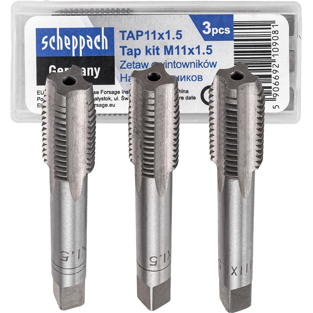 Метчик Scheppach M11x1,5 (3шт) Sch-TAP11x1.5(62779)