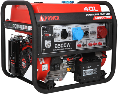 Портативный бензиновый генератор (8.5 кВт) A-iPower A8500TFE