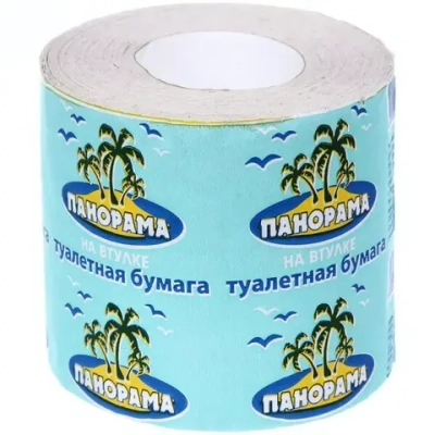 Бумага туалетная Панорама 1слой втулка 27-30м (48)