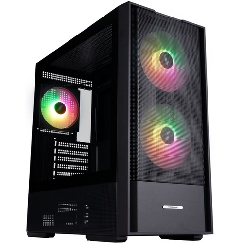 Корпус Midi-Tower 1STPLAYER AU7 ARGB, черный (AU7-BK-2FA7-14-2FA7R-1FA7)
