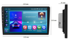 Автомагнитола 9" Android (2GB / 32GB / CarPlay / AndroidAuto / Wi-Fi / GPS / Bluetooth / USB)