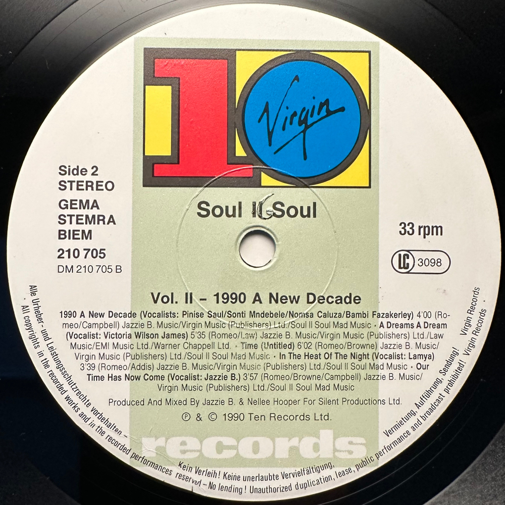 Soul II Soul - Vol. II - 1990 A New Decade (Европа 1990г.)