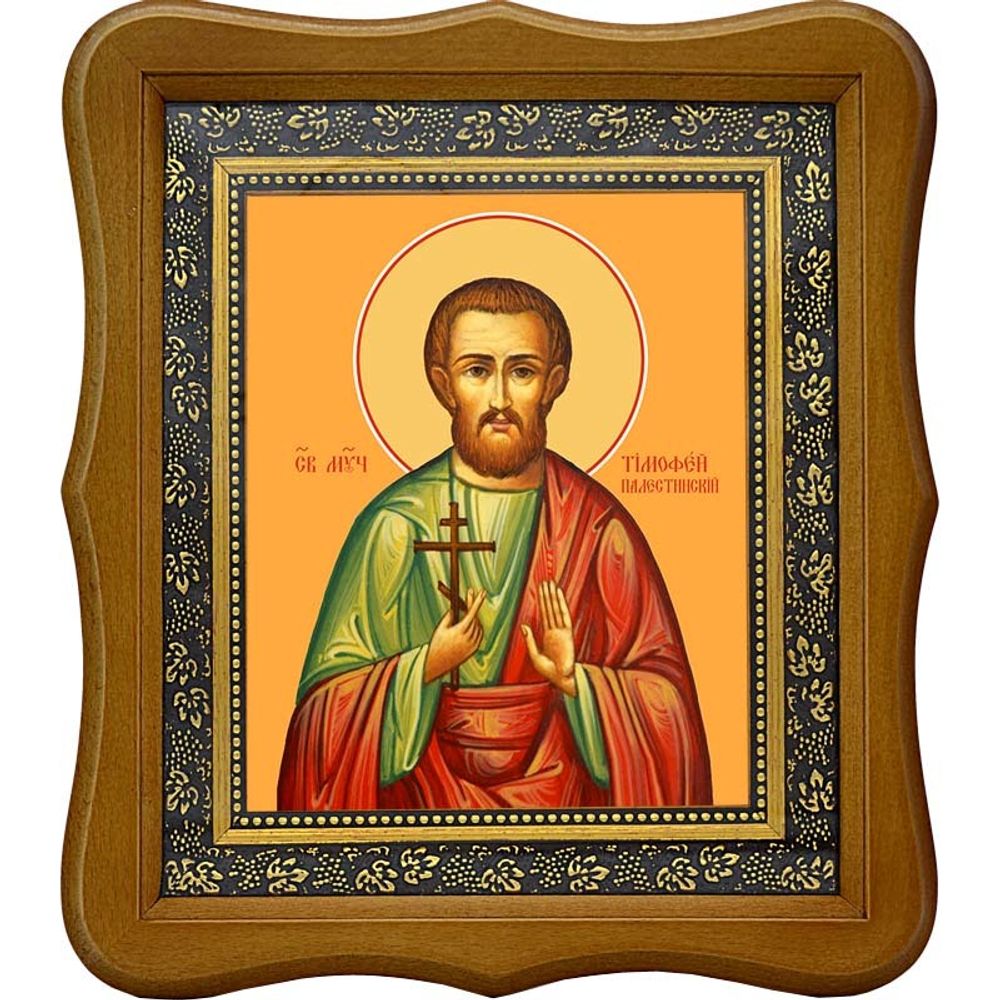 Тимолай (Тимофей) Кесарийский (Палестинский) мученик. Икона на холсте.