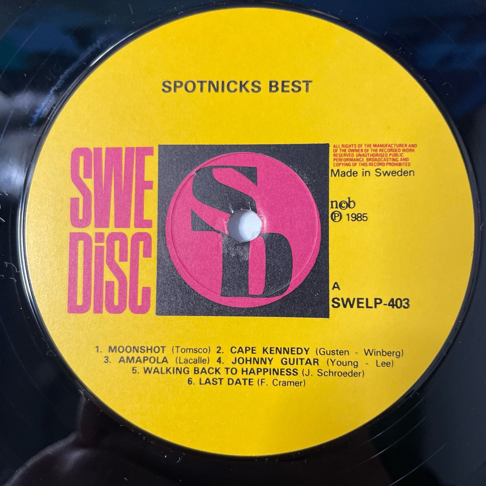 Винтажная виниловая пластинка LP Spotnicks, Spotnicks Best (Швеция 1985)