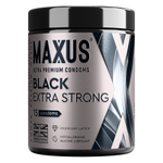 Набор особо прочных чёрных презервативов в металлическом кейсе Maxus Black Extra Strong X-Edition №15