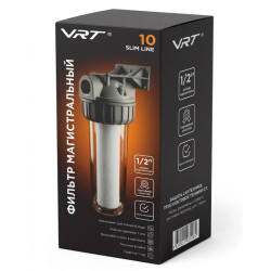Магистральный фильтр 1/2" прозр. 10" + картридж VRT