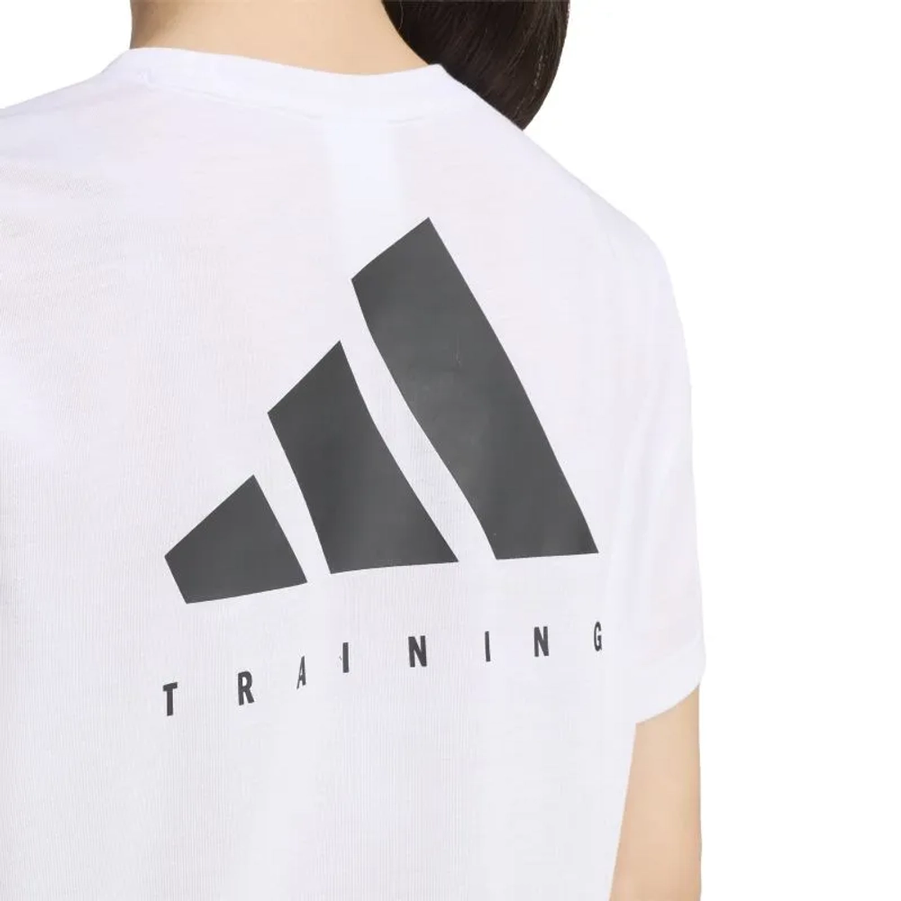Женская теннисная футболка Adidas Power Essentials Big Graphic - white