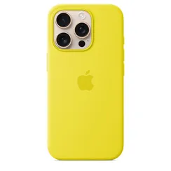 Чехол Silicone Case MagSafe для iPhone 16 Pro Max Желтый