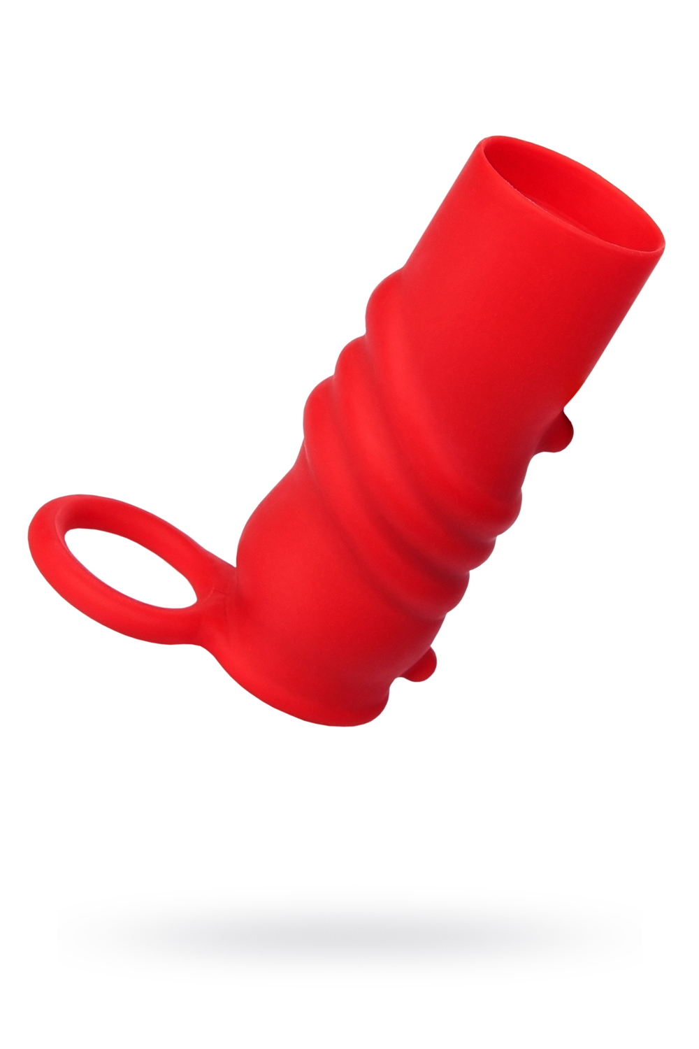 Насадка на пенис Black & Red by TOYFA, силикон, красная, 13 см