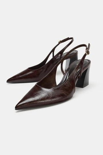 ZARA ТУФЛИ-МЮЛИ, КОРИЧНЕВЫЙ