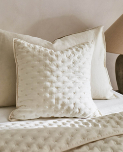 ZARA HOME МЯГКИЙ ЧЕХОЛ ДЛЯ ДЕКОРАТИВНОЙ ПОДУШКИ, ЭКРЮ