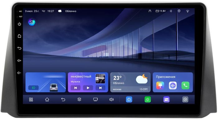 Магнитола для УАЗ Патриот, Пикап 2016-2023+ (любая комплектация) - Kuberg QLed, Android 14, TS105, Быстрейшая, CarPlay, SIM-слот
