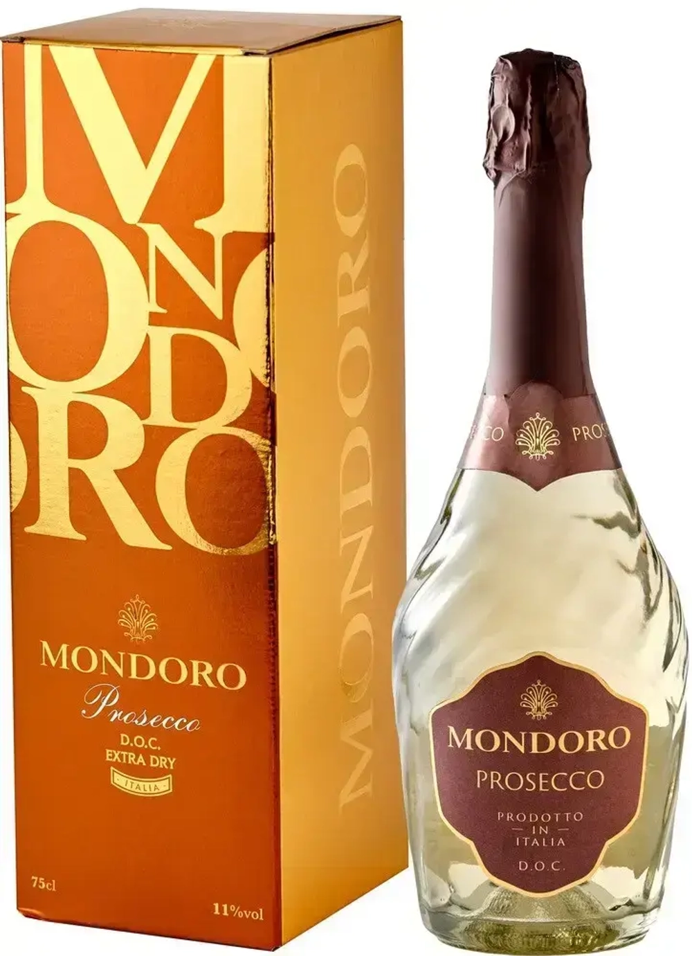 Игристое вино Mondoro, Prosecco DOC Dry 0,75 л. В подарочной коробке