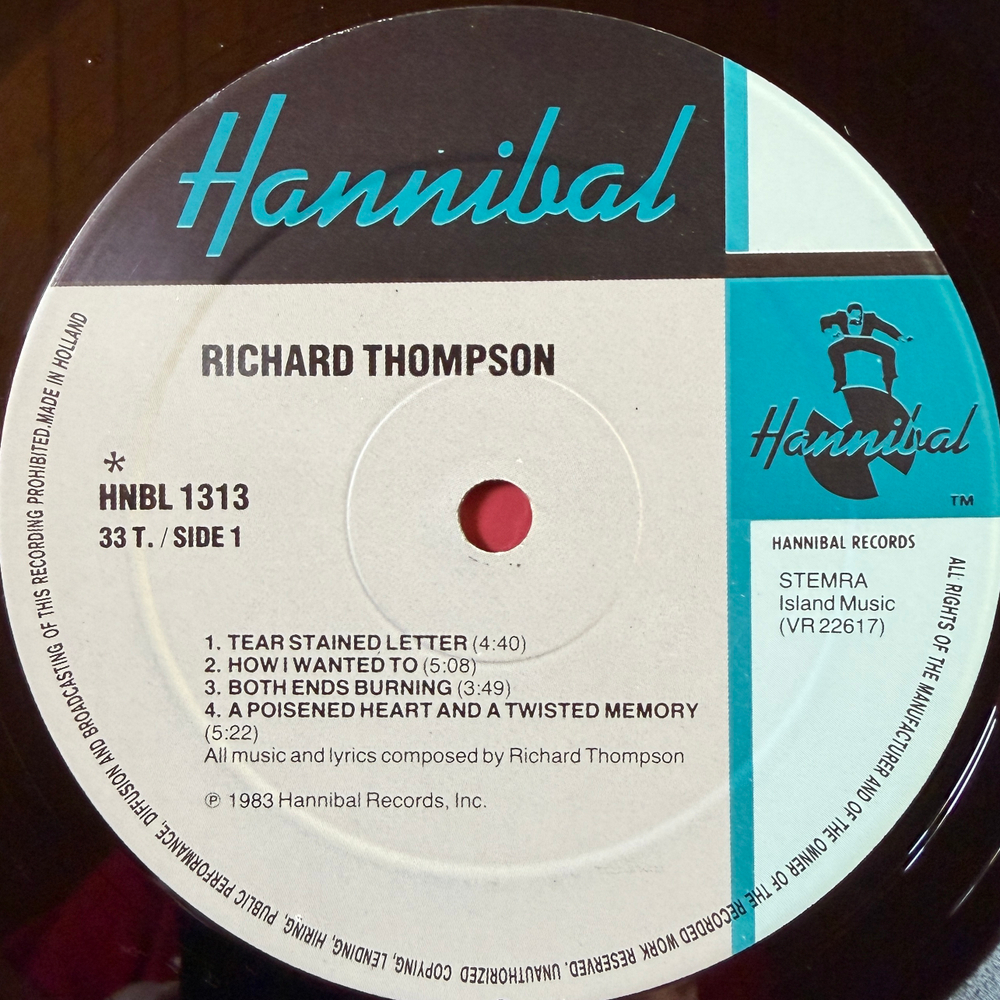 Richard Thompson ‎– Hand Of Kindness (Голландия 1983г.)