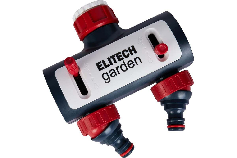 Распределитель потоков 2-х канальный премиум с переходниками 3/4” и 1” HF 003 Garden Elitech 206027