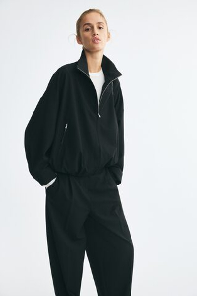 Куртка оверсайз с низом-баллон — воротник-стойка - H&M