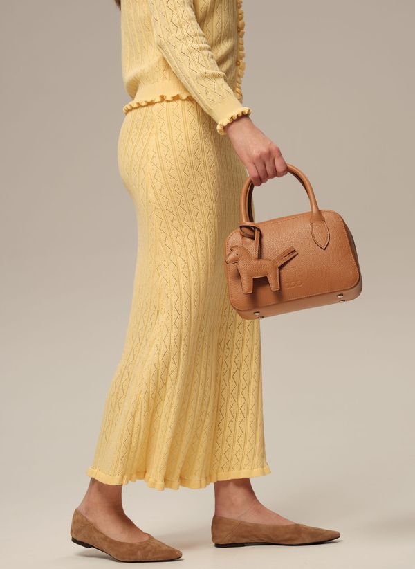 Кожаная сумка Polly summer DBR 31401 коричневый лист