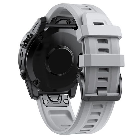 Ремешок QuickFit 20 мм для Garmin Fenix 7S, Fenix 6S, Fenix 5S, Instinct 2S, Epix Pro Gen 2 (42 mm) силиконовый быстросъемный (Серый)