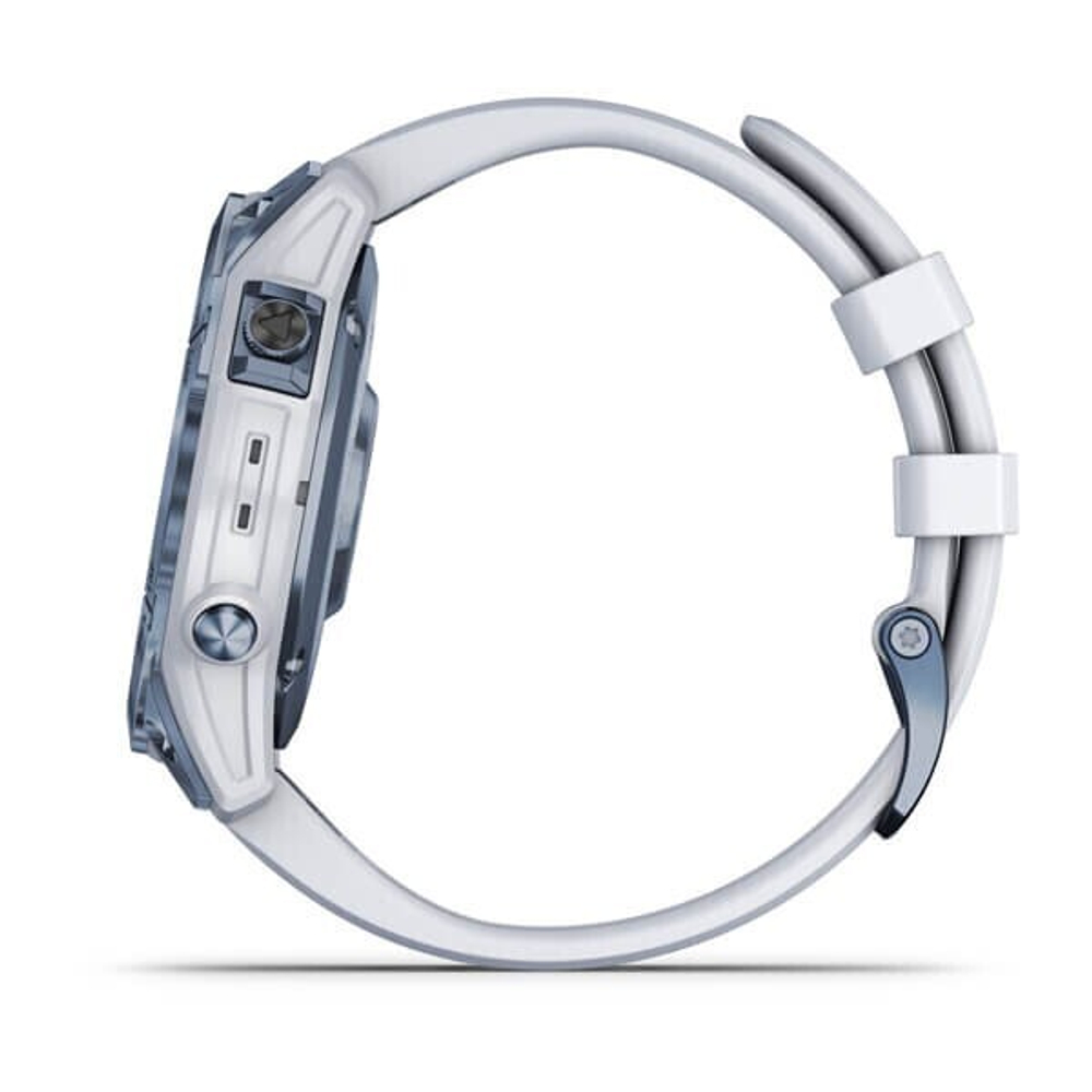 Умные часы Garmin Fenix 7X Sapphire Solar Титан Mineral Blue DLC с ремешком из белого камня 51 мм