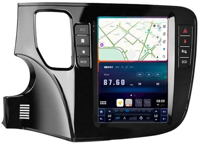Магнитола для Mitsubishi Outlander 3 2012-2022 - Kuberg EW-9709 монитор 9.7" в стиле "Тесла" на Android 12, Быстрая, CarPlay, 4G SIM-слот