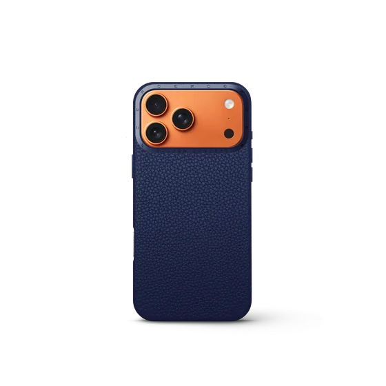 Чехол для iPhone 17 - Зернистая кожа - тёмно-синий