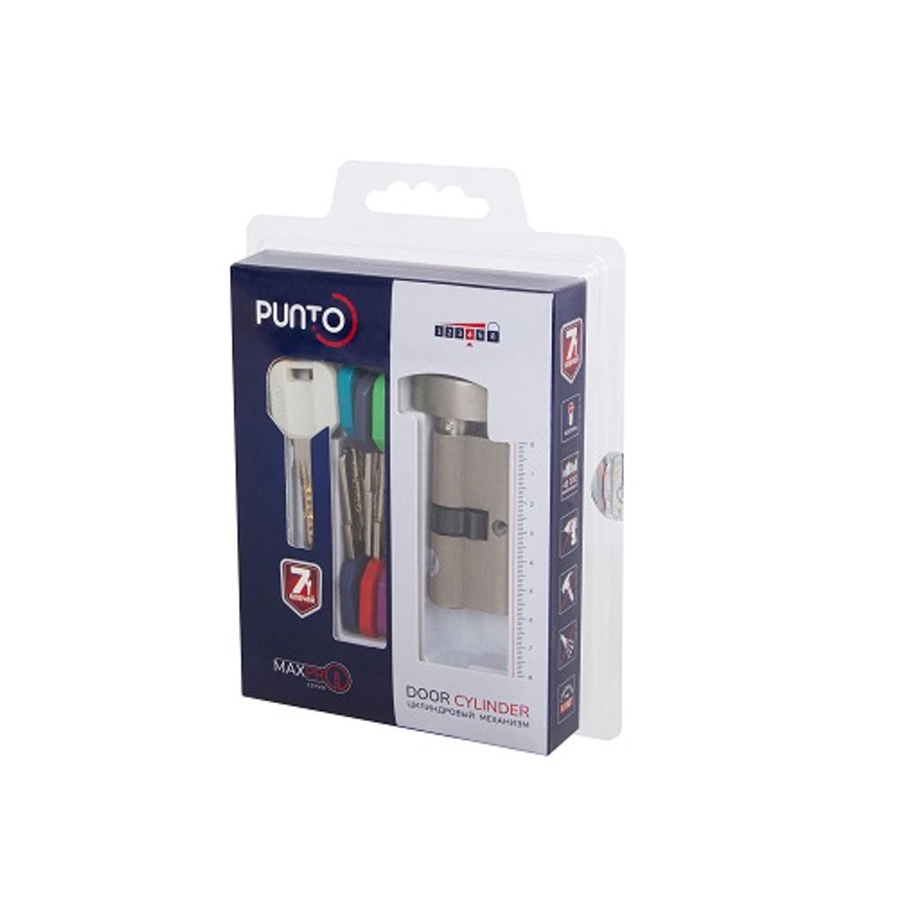 Цилиндровый механизм с вертушкой PUNTO MaxPro7002/60 mm (25+10+25) BL черный 7кл. /61163/