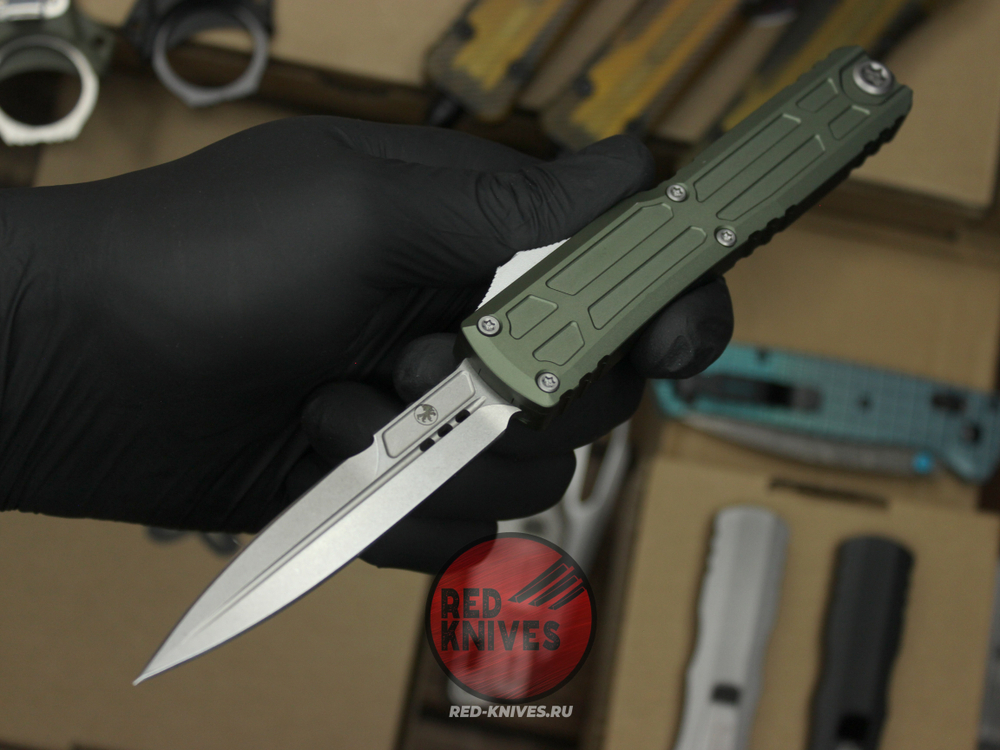 Нож Microtech Ultratech EX-ZBP Gen III Green - клинок байонет, зеленая рукоять