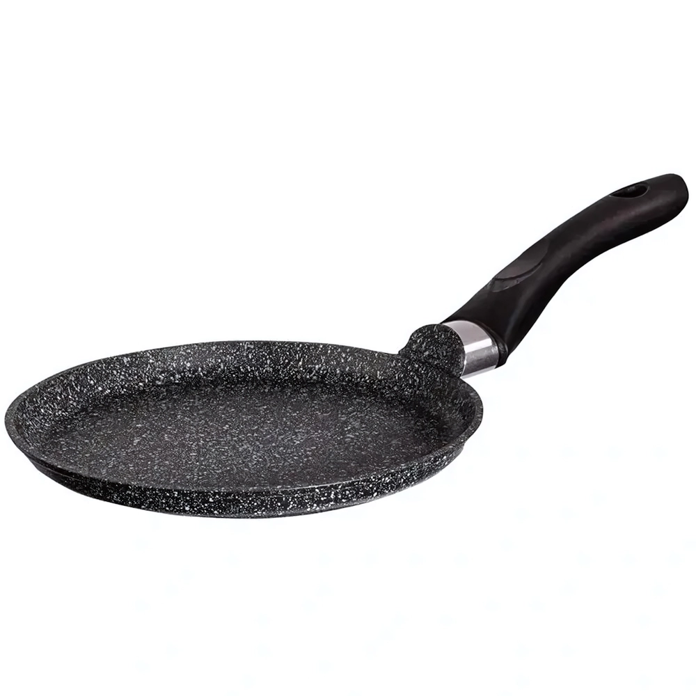 Сковорода блинная 240мм с ручкой, АП линия «Granit» (Black)