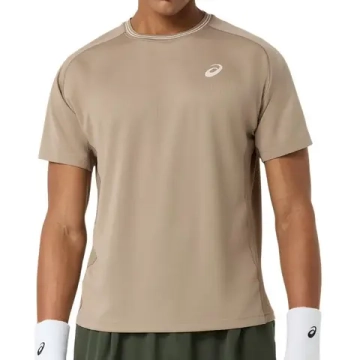 Мужская теннисная футболка Asics Game Short Sleeve - greige