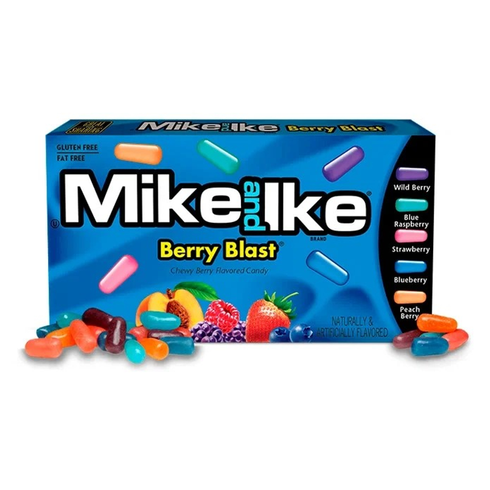 Конфеты Mike and Ike Berry Blast (Ягодный Взрыв) 120гр (12)  США