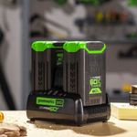 Быстрое зарядное устройство для двух аккумуляторов Greenworks G60DC10 Арт. 2954407, 60V, 10А