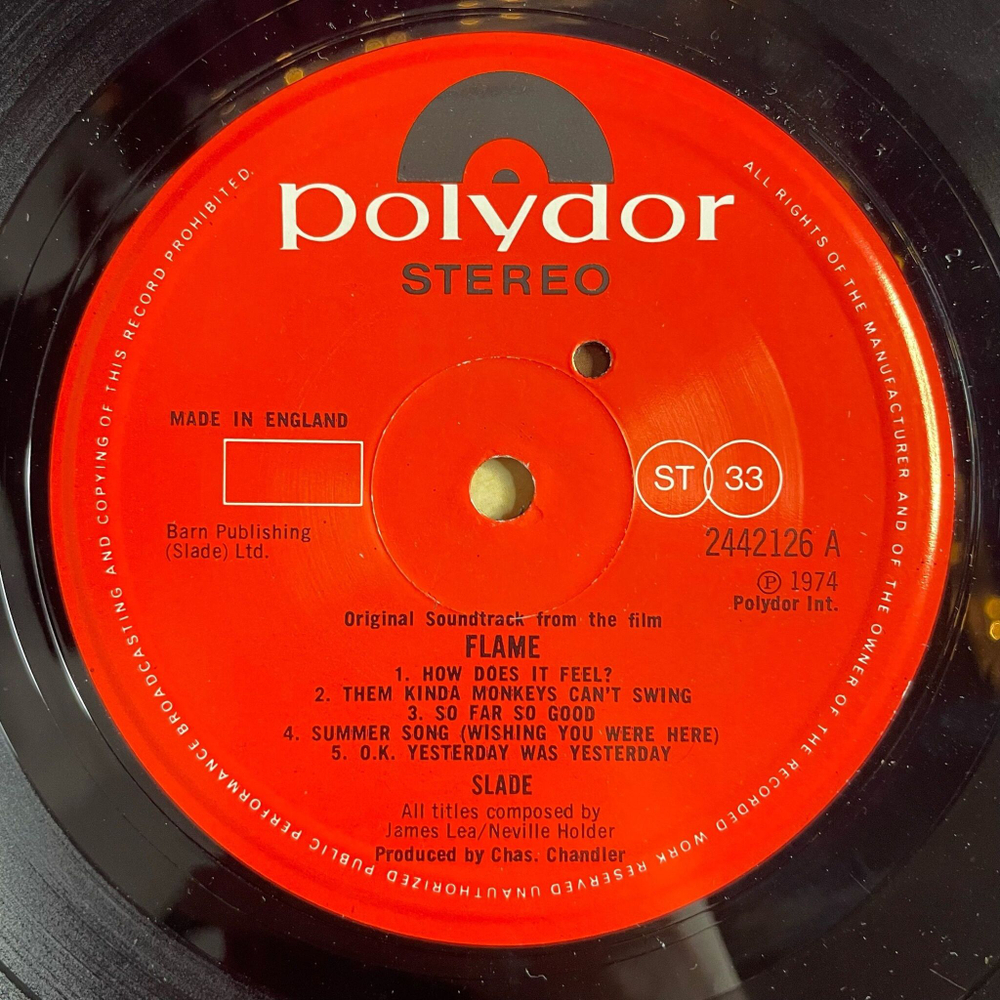 Винтажная виниловая пластинка LP Slade In Flame (UK 1974)